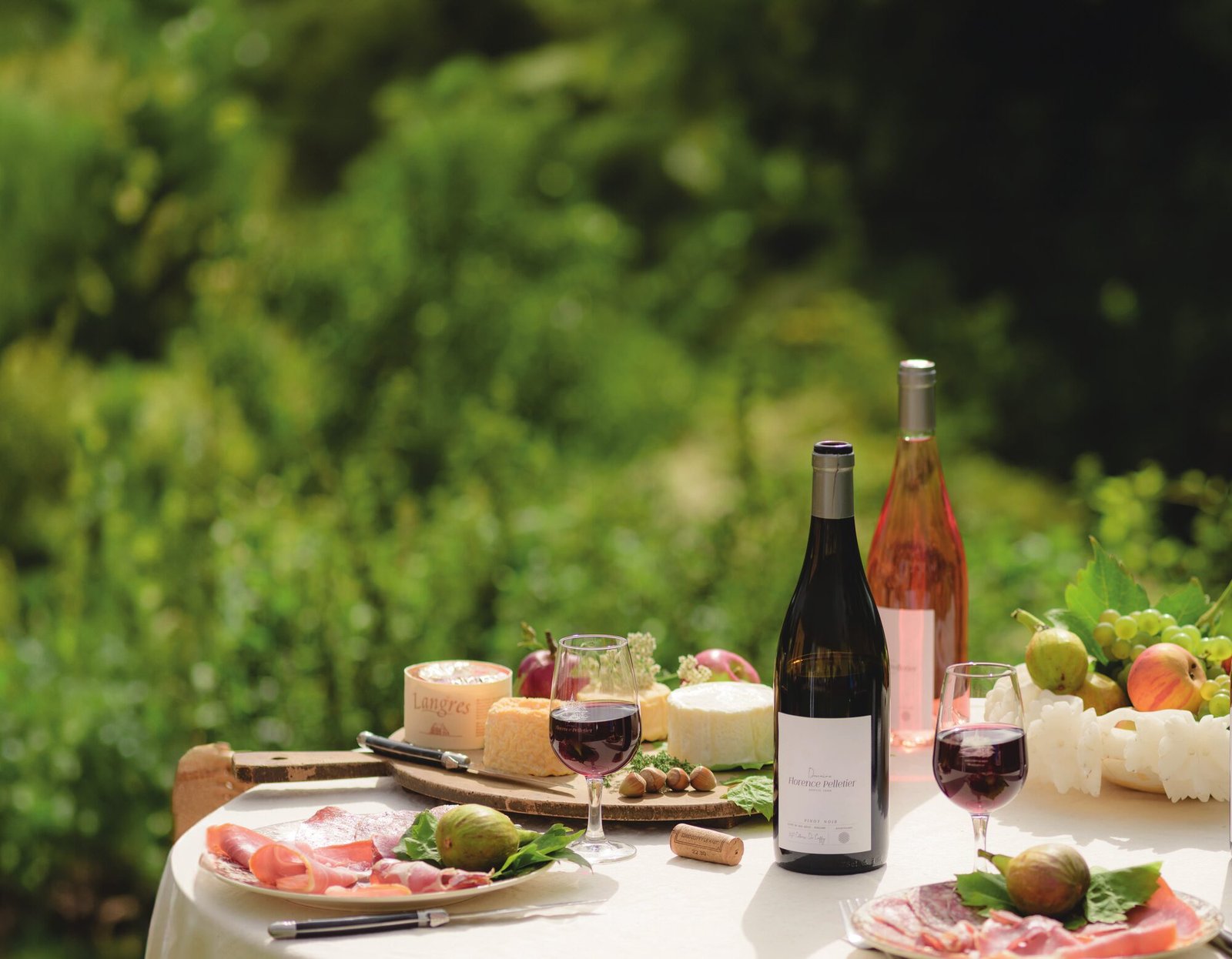 Table de dégustation au Domaine Florence Pelletier
